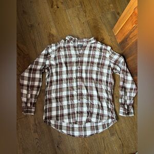 Croft & Barrow Men's Casual Plaid Shirt - Brown and White
